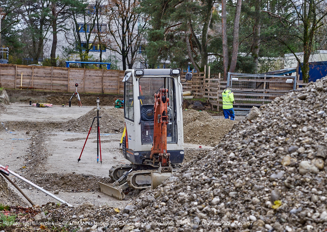 02.12.2022 - Baustelle an der Quiddestraße Haus für Kinder in Neuperlach